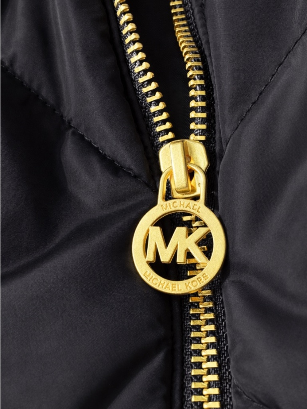 Michael Kors Black Quilted Puffer Jacket with Gold Hardware - Picture 4 of 7